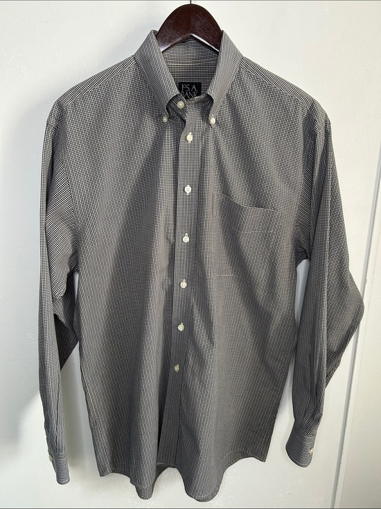Jos. A. Bank Other - Jos. A. Bank Executive Collection Button Down Shirt Medium Black Tan Microcheck